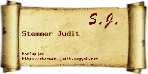 Stemmer Judit névjegykártya